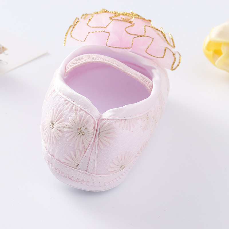 Dječje cipele s mekim dnom, prozračne, protuklizne, elastični remen, stil princeze