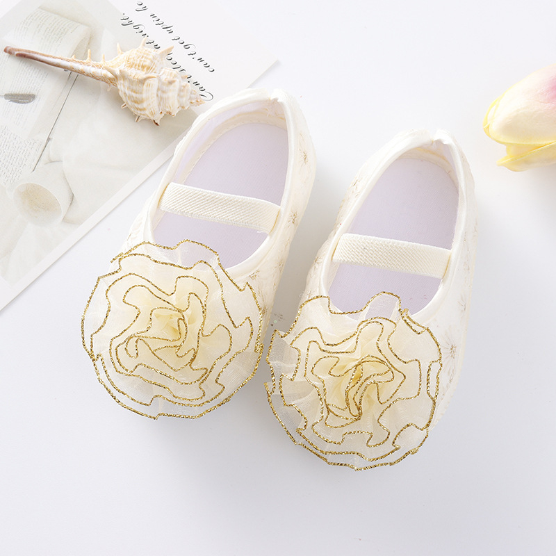 Dječje cipele s mekim dnom, prozračne, protuklizne, elastični remen, stil princeze