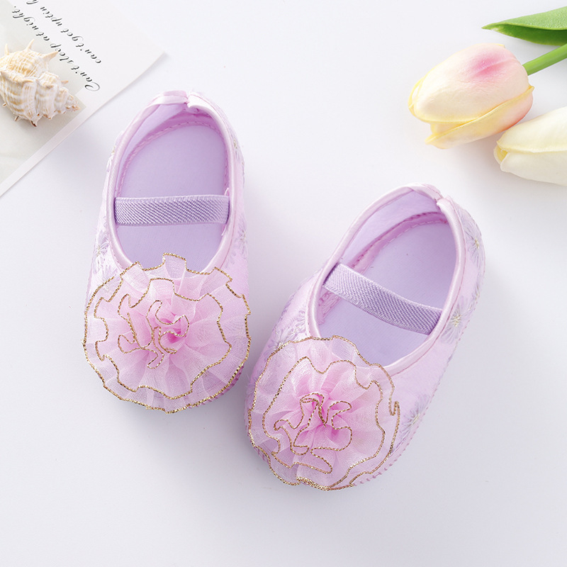 Dječje cipele s mekim dnom, prozračne, protuklizne, elastični remen, stil princeze