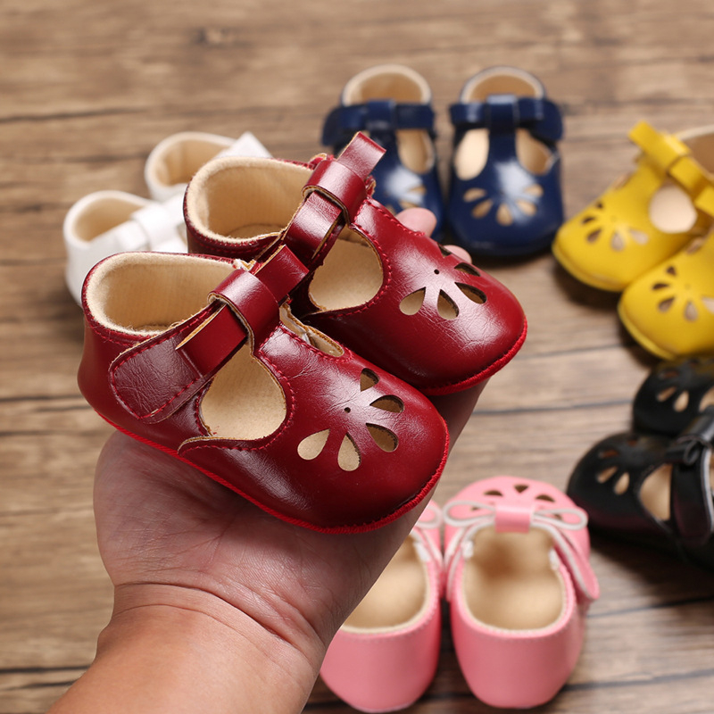 Zīdaiņu apavi mācībām ar elpojošu PU augšējo daļu, pretslīdējoša zole, princese stils, zems griezums