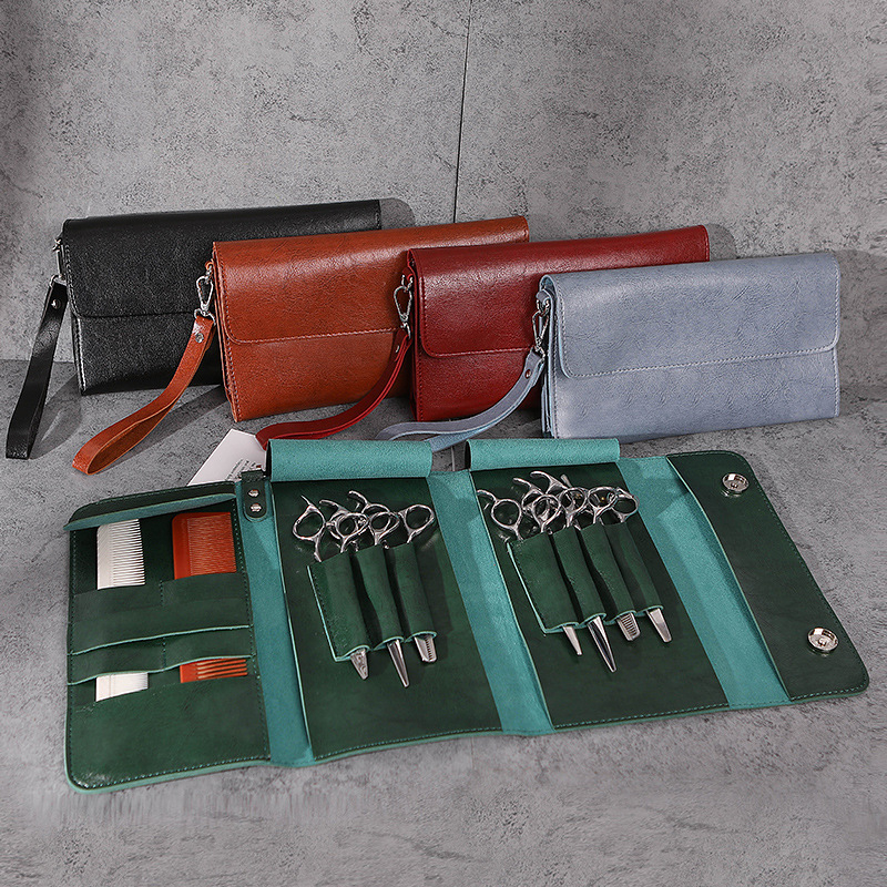 Huibaichuan Πακέτο κομμωτικής: φορητή θήκη για πτυσσόμενα ψαλίδια, 8 τεμάχια, καθαρό βάρος 370 g, προέλευση Γκουαντζού