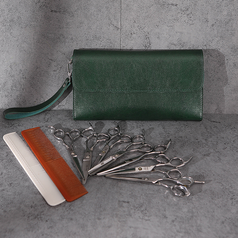 Huibaichuan Πακέτο κομμωτικής: φορητή θήκη για πτυσσόμενα ψαλίδια, 8 τεμάχια, καθαρό βάρος 370 g, προέλευση Γκουαντζού