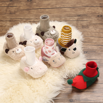 Bērnu apavi ar mīkstu zoli, siltu oderi, karikatūru dzīvnieku raksts, universālas, 12–36 mēneši