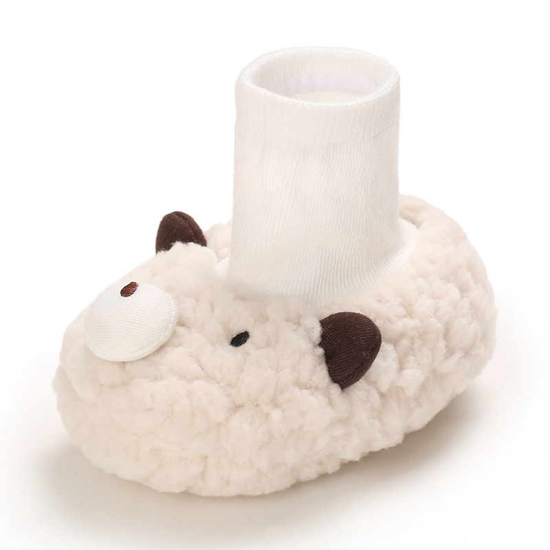 Bērnu apavi ar mīkstu zoli, siltu oderi, karikatūru dzīvnieku raksts, universālas, 12–36 mēneši