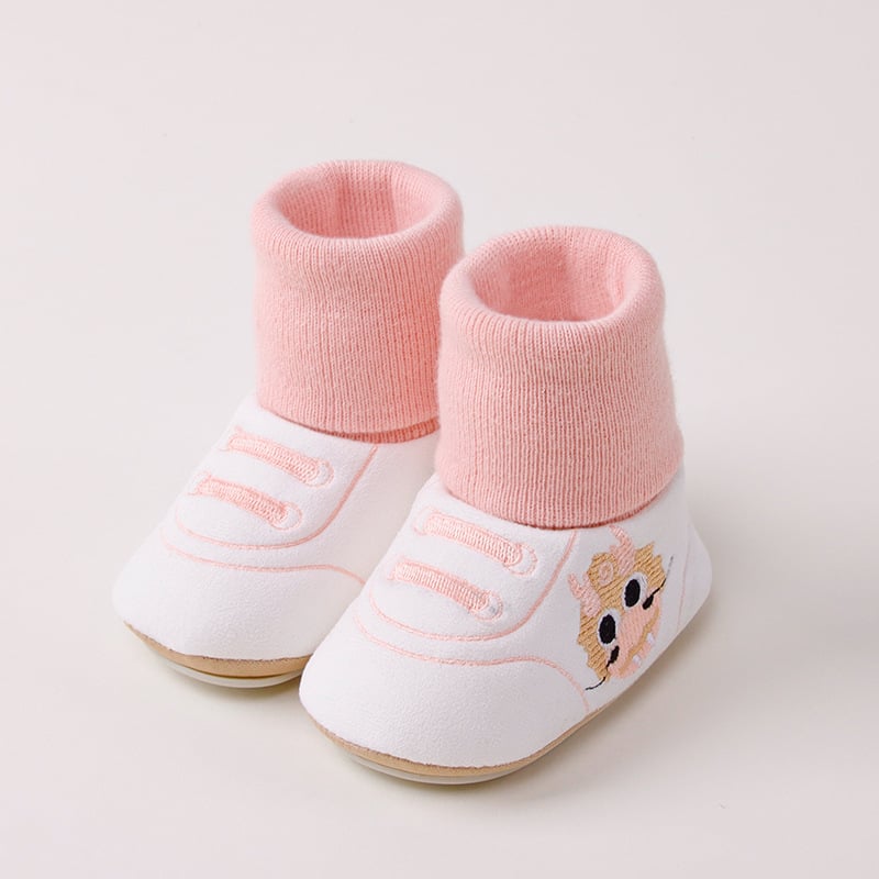 Badumao Zīdaiņu zeķes - Karikatūru raksts, combed kokvilna, elpojošas un sviedru uzsūcošas, 1-3 gadiem, ziemas-pavasara-rudens