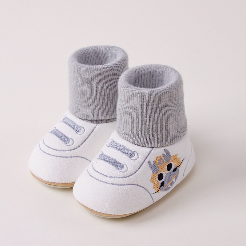 Badumao Zīdaiņu zeķes - Karikatūru raksts, combed kokvilna, elpojošas un sviedru uzsūcošas, 1-3 gadiem, ziemas-pavasara-rudens