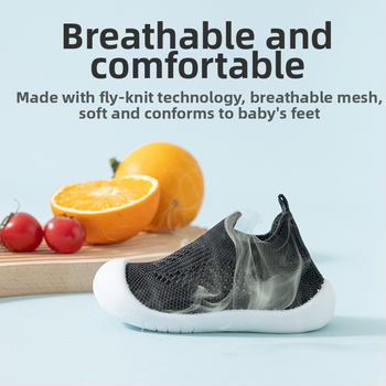 Bērnu elpojošas sietveidas kurpes ar mīkstu zoli un pretslīdējošu zoli, 12–36 mēnešiem