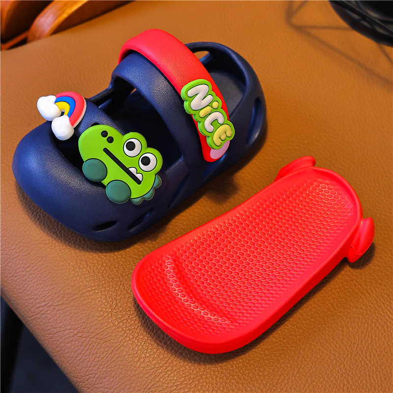 Bērnu vasaras sandales ar karikatūras rakstu - 1–12 gadi, augšējā EVA, zole EVA, karikatūras raksts, ātri žūst, elpojošas, pretslīdēšanas, izturīgas