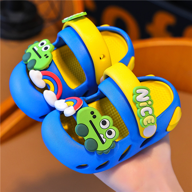 Bērnu vasaras sandales ar karikatūras rakstu - 1–12 gadi, augšējā EVA, zole EVA, karikatūras raksts, ātri žūst, elpojošas, pretslīdēšanas, izturīgas