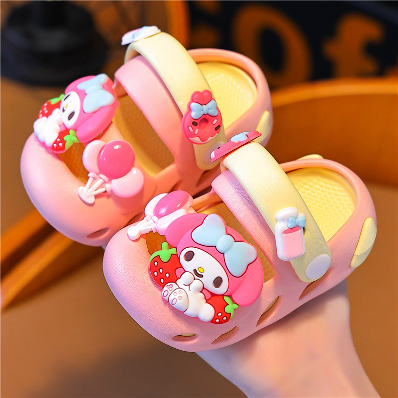 Bērnu vasaras sandales ar karikatūras rakstu - 1–12 gadi, augšējā EVA, zole EVA, karikatūras raksts, ātri žūst, elpojošas, pretslīdēšanas, izturīgas