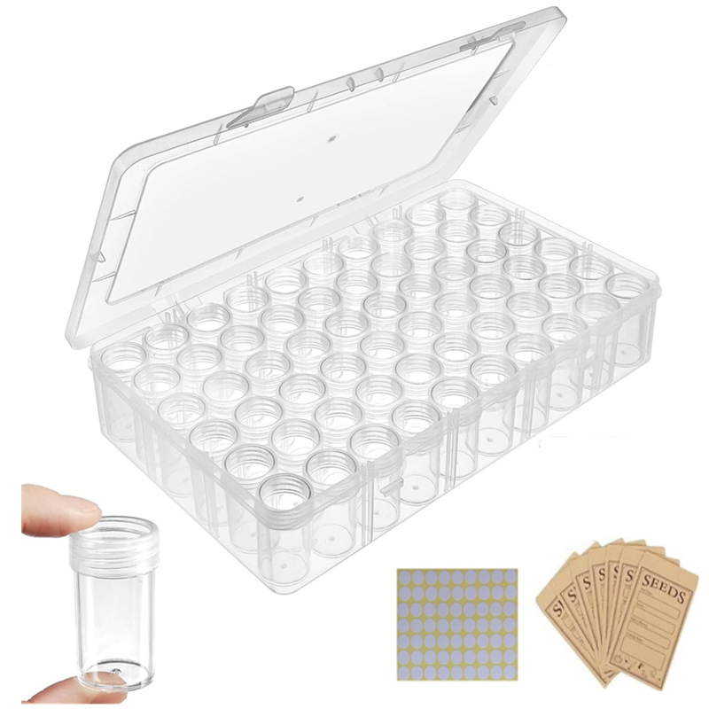 Πλαστικό κουτί αποθήκευσης για χάντρες/κόκκους με 60/120 διαμερίσματα, απλός και μοντέρνος σχεδιασμός