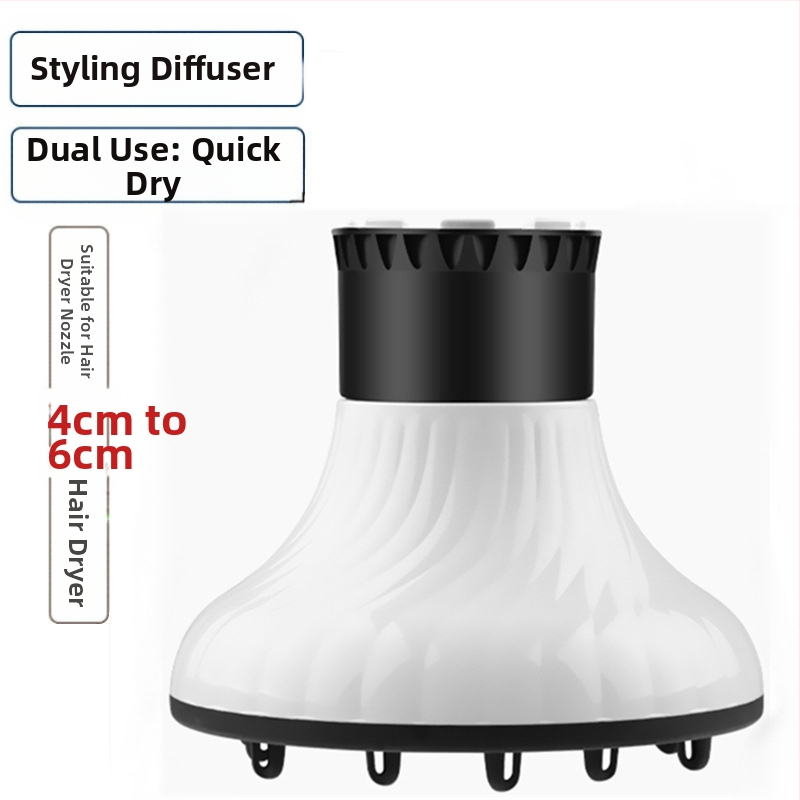 Αξεσουάρ στεγνωτήρα μαλλιών με διαχύτη και κάλυμμα, PC/ABS, Μοντέλο JY-808, Λειτουργίες: Στέγνωμα/Στιλίσιμο/Ρύθμιση, Βάρος 0,3 kg, Ευρεία διασύνδεση