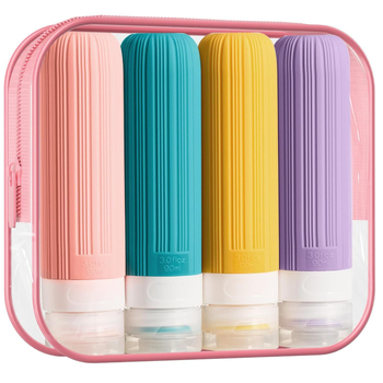 Silikonski putni set bočica, 4 komada, oblikovane bočice