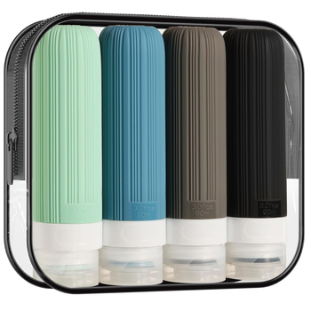 Silikonski putni set bočica, 4 komada, oblikovane bočice