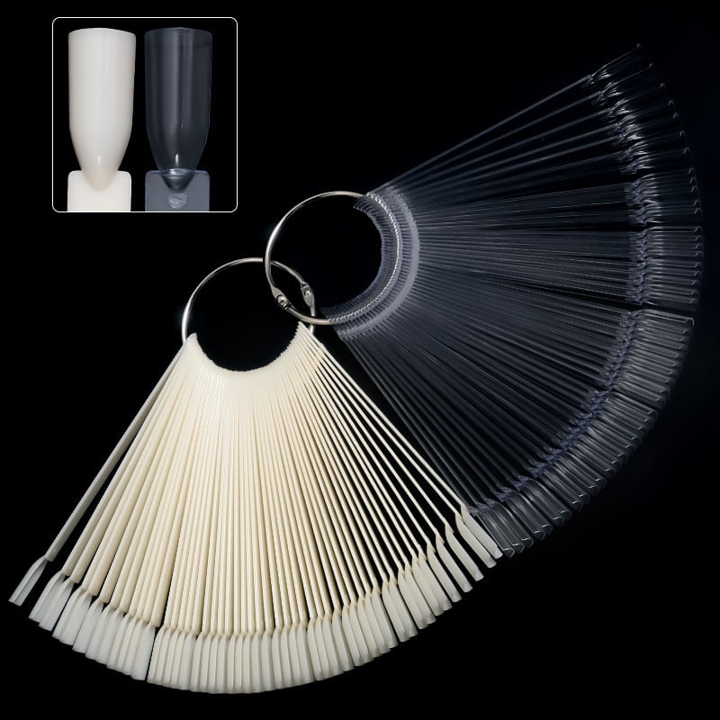 Ploča za prikaz umjetnosti noktiju sa željeznim prstenom, u obliku ventilatora, probni nokti