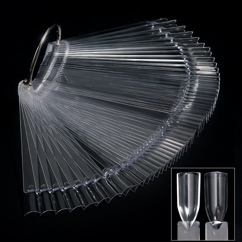 Ploča za prikaz umjetnosti noktiju sa željeznim prstenom, u obliku ventilatora, probni nokti