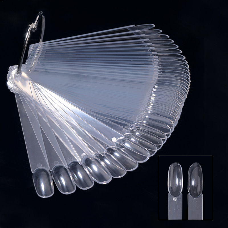 Ploča za prikaz umjetnosti noktiju sa željeznim prstenom, u obliku ventilatora, probni nokti