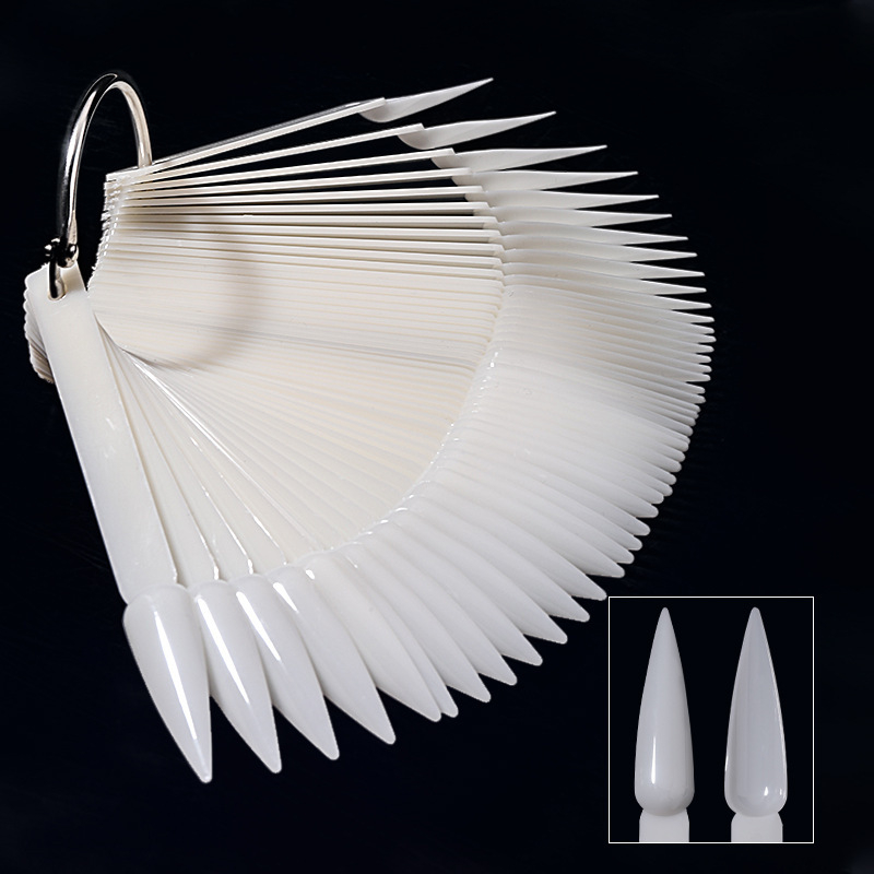 Ploča za prikaz umjetnosti noktiju sa željeznim prstenom, u obliku ventilatora, probni nokti