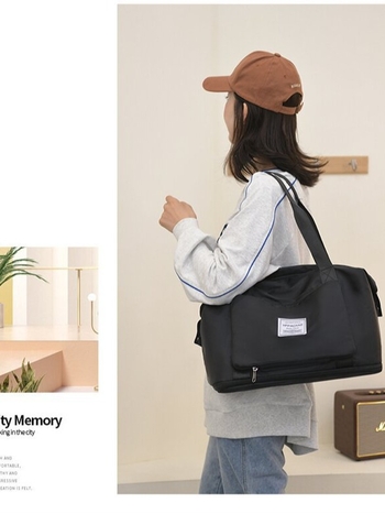 Αναδιπλώσιμη τσάντα ταξιδιού για σπορ και γυμναστική, αδιάβροχη, διαχωρισμός στεγνών και υγρών, ύφασμα Oxford, μεγάλη χωρητικότητα