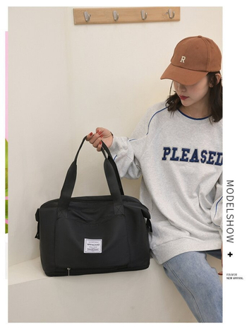 Αναδιπλώσιμη τσάντα ταξιδιού για σπορ και γυμναστική, αδιάβροχη, διαχωρισμός στεγνών και υγρών, ύφασμα Oxford, μεγάλη χωρητικότητα