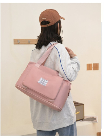 Αναδιπλώσιμη τσάντα ταξιδιού για σπορ και γυμναστική, αδιάβροχη, διαχωρισμός στεγνών και υγρών, ύφασμα Oxford, μεγάλη χωρητικότητα