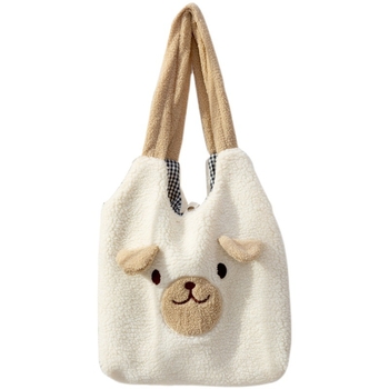 Τσάντα crossbody από γούνινο ύφασμα, μοντέρνο αστικό στυλ, πολυεστέρας, μεγάλος χώρος, οριζόντιο τετράγωνο σχήμα, θήκη για κινητό