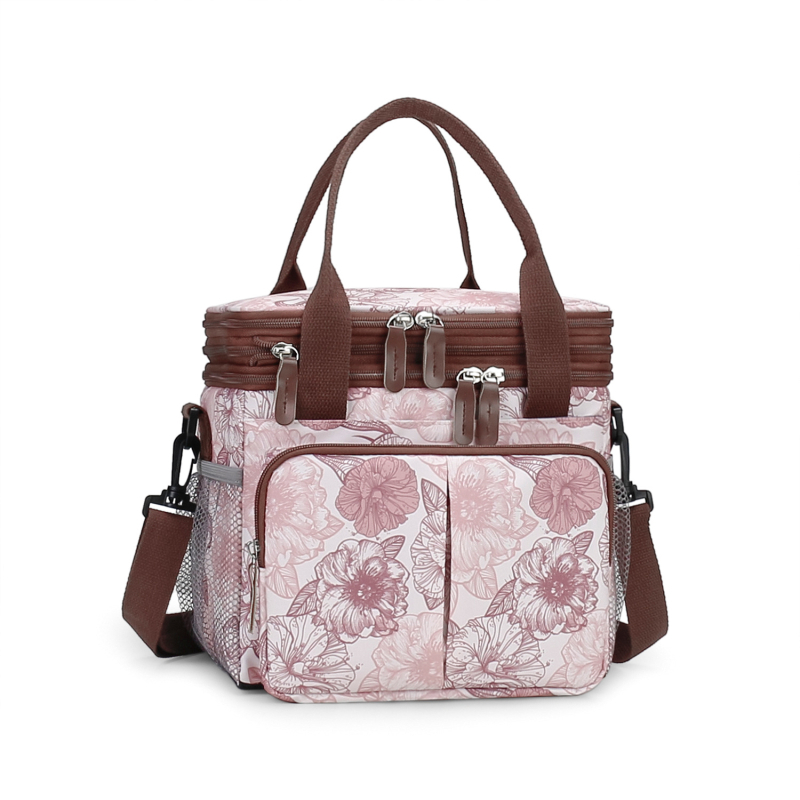 Izolačná taška na obed s vodotesným dizajnom; prenosná, skladacia, funkcia naplnenia vodou; vhodná ako chladiaca taška a piknik taška (Oxford látka).