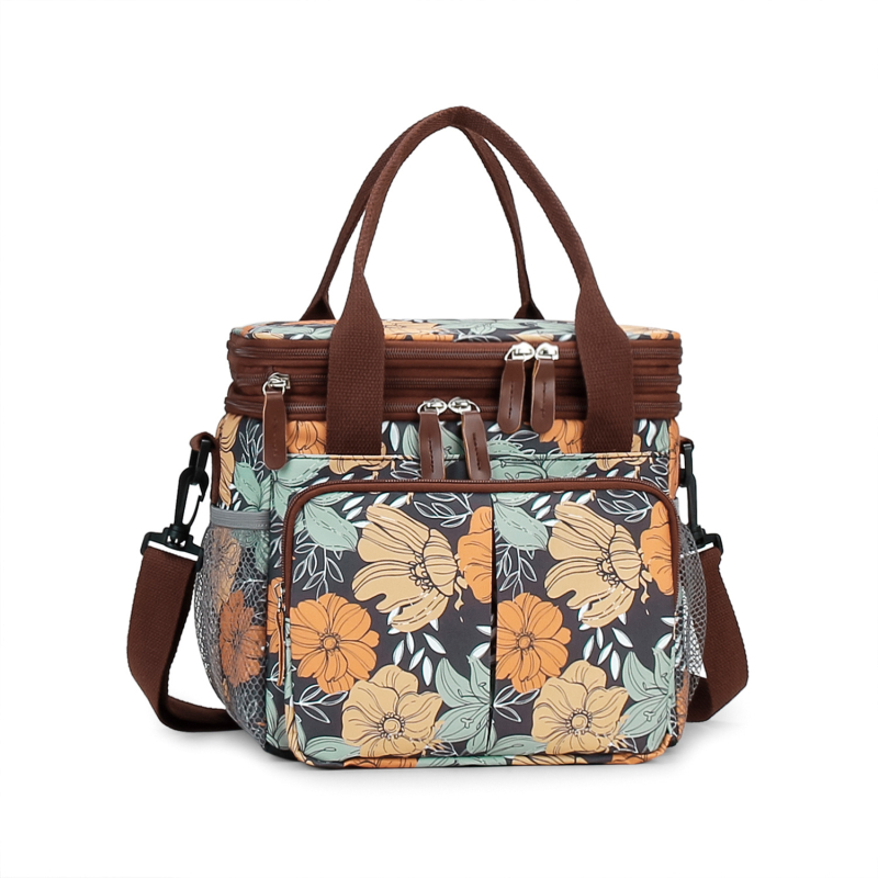 Izolačná taška na obed s vodotesným dizajnom; prenosná, skladacia, funkcia naplnenia vodou; vhodná ako chladiaca taška a piknik taška (Oxford látka).