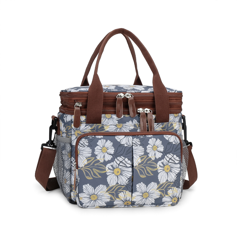 Izolačná taška na obed s vodotesným dizajnom; prenosná, skladacia, funkcia naplnenia vodou; vhodná ako chladiaca taška a piknik taška (Oxford látka).