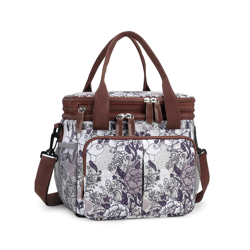 Izolačná taška na obed s vodotesným dizajnom; prenosná, skladacia, funkcia naplnenia vodou; vhodná ako chladiaca taška a piknik taška (Oxford látka).