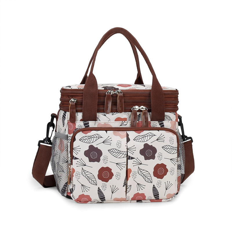 Izolačná taška na obed s vodotesným dizajnom; prenosná, skladacia, funkcia naplnenia vodou; vhodná ako chladiaca taška a piknik taška (Oxford látka).