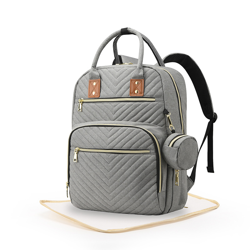 Τσάντα για πάνες μεγάλης χωρητικότητας για μαμάδες, ύφασμα Oxford, αναπνεύσιμη και αδιάβροχη, πολύ ελαφριά, διαχωρισμός στεγνό/υγρό, κυρτός ιμάντας ώμου