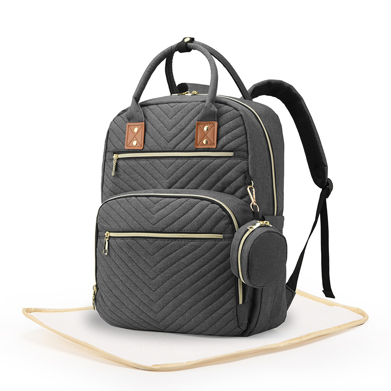 Τσάντα για πάνες μεγάλης χωρητικότητας για μαμάδες, ύφασμα Oxford, αναπνεύσιμη και αδιάβροχη, πολύ ελαφριά, διαχωρισμός στεγνό/υγρό, κυρτός ιμάντας ώμου