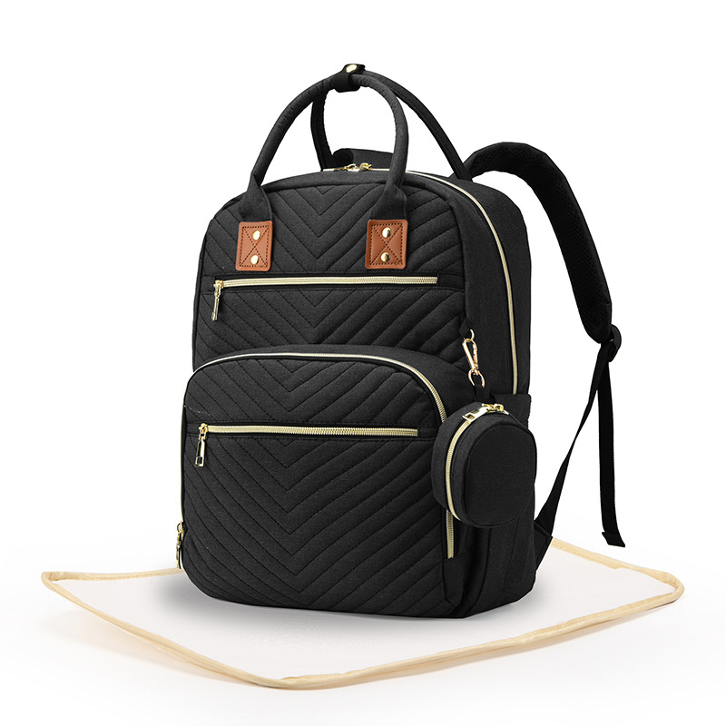 Τσάντα για πάνες μεγάλης χωρητικότητας για μαμάδες, ύφασμα Oxford, αναπνεύσιμη και αδιάβροχη, πολύ ελαφριά, διαχωρισμός στεγνό/υγρό, κυρτός ιμάντας ώμου