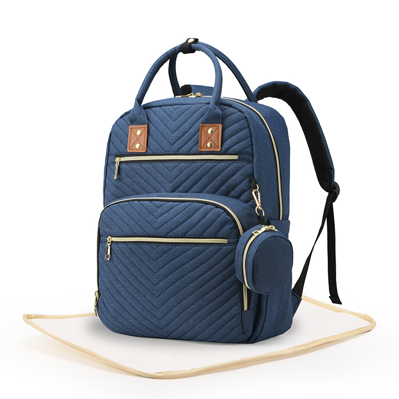 Τσάντα για πάνες μεγάλης χωρητικότητας για μαμάδες, ύφασμα Oxford, αναπνεύσιμη και αδιάβροχη, πολύ ελαφριά, διαχωρισμός στεγνό/υγρό, κυρτός ιμάντας ώμου