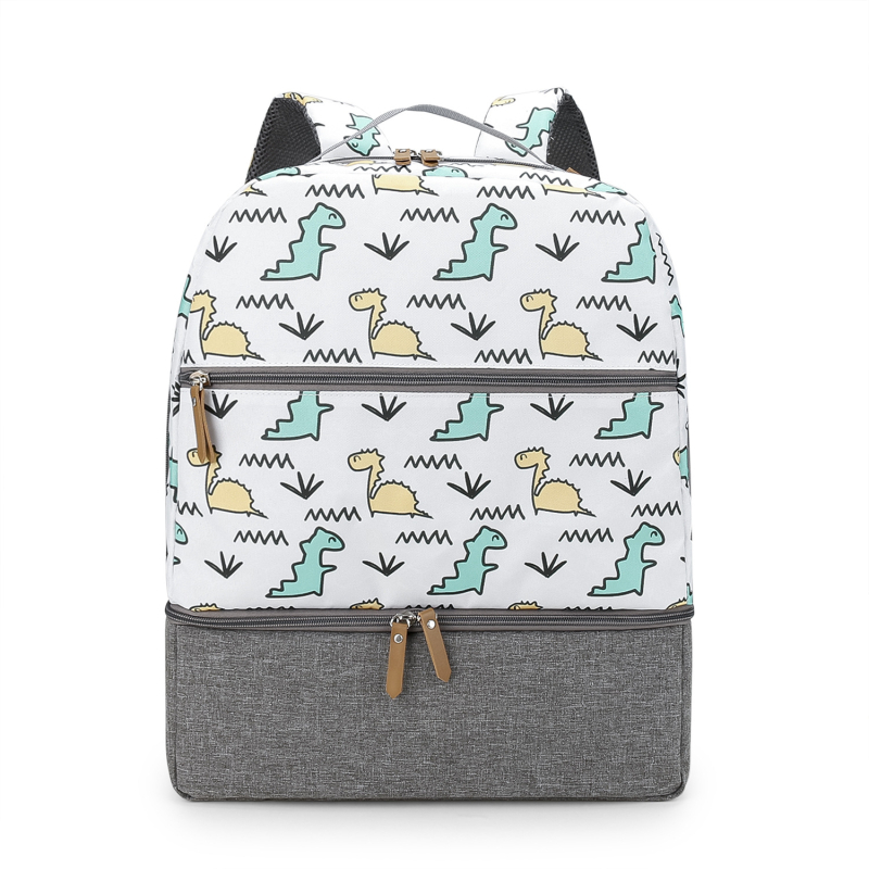 Ταξιδιωτική τσάντα πλάτης για μαμά και μωρό με μόνωση αποθήκευσης φαγητού, αδιάβροχο και διαπνέον PVC ύφασμα, ελαφριά, με διαχωρισμό υγρών-ξηρών