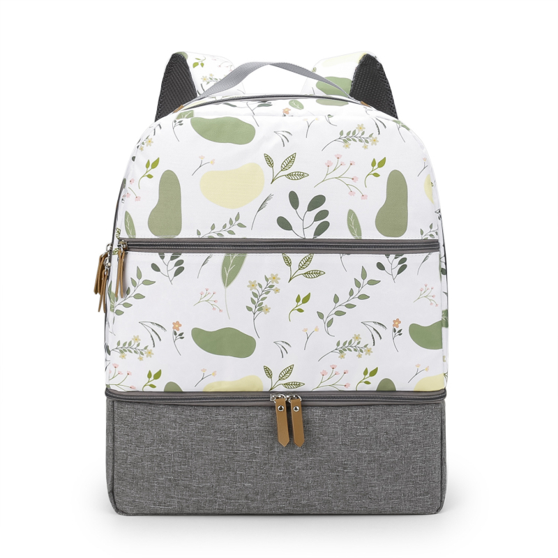 Ταξιδιωτική τσάντα πλάτης για μαμά και μωρό με μόνωση αποθήκευσης φαγητού, αδιάβροχο και διαπνέον PVC ύφασμα, ελαφριά, με διαχωρισμό υγρών-ξηρών