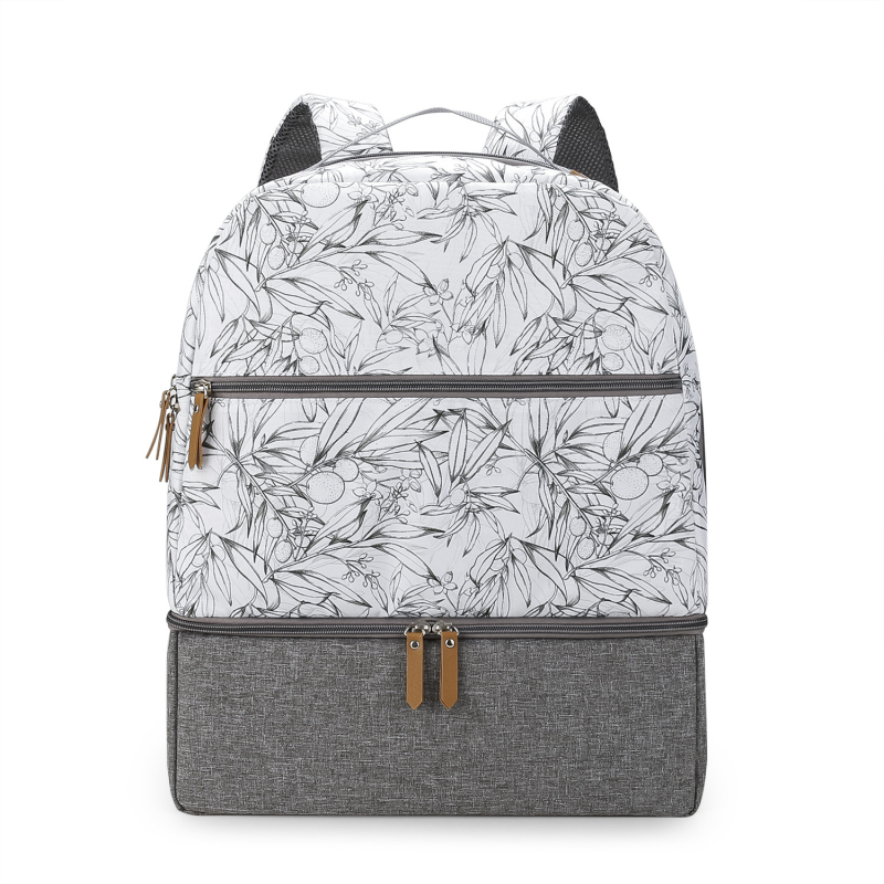 Ταξιδιωτική τσάντα πλάτης για μαμά και μωρό με μόνωση αποθήκευσης φαγητού, αδιάβροχο και διαπνέον PVC ύφασμα, ελαφριά, με διαχωρισμό υγρών-ξηρών