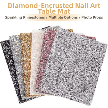 Πίνακας επίδειξης μανικιούρ με φόντο μαξιλαράκι χεριού διακοσμημένο με διαμάντια (198g; προέλευση Zhejiang; μάρκα Jinzixiu)