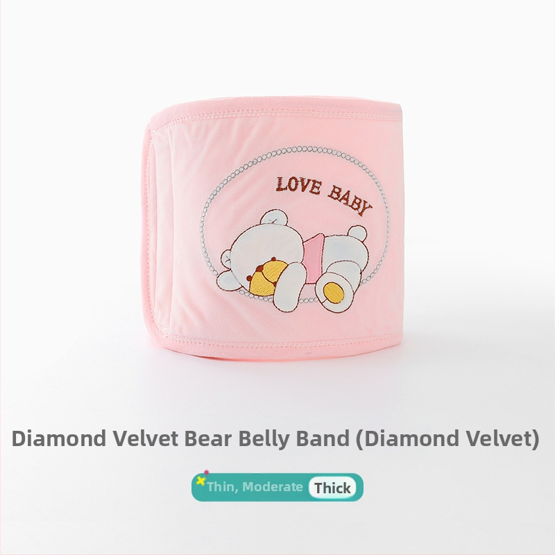 Новородено коремно увиване, памучен материал с подплатен флис, марка DoDojami/Doodle Jamie, защита на корема за бебета 0–12 месеца