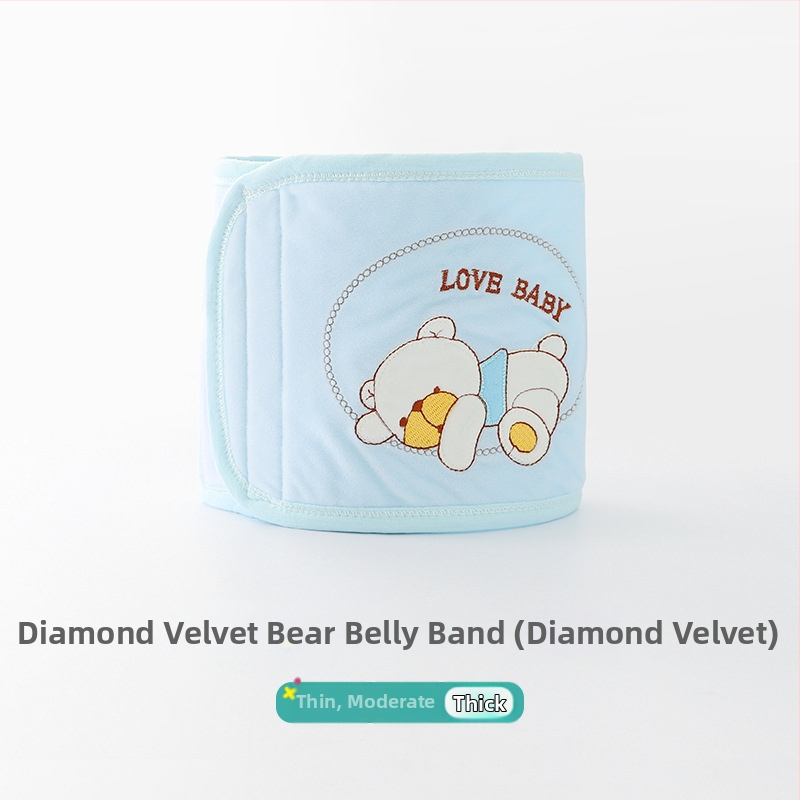 Новородено коремно увиване, памучен материал с подплатен флис, марка DoDojami/Doodle Jamie, защита на корема за бебета 0–12 месеца