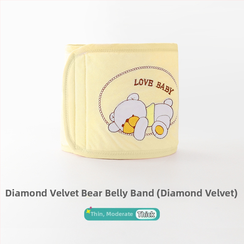 Новородено коремно увиване, памучен материал с подплатен флис, марка DoDojami/Doodle Jamie, защита на корема за бебета 0–12 месеца