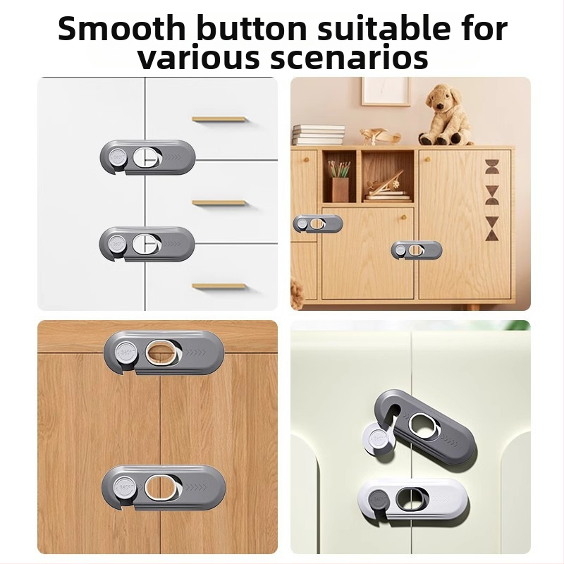 Детско заключване за шкафове и прозорци, модел X-5, ABS пластмаса, Levy Poetry, приложение: шкафове и прозорци, стил: модерен минимализъм