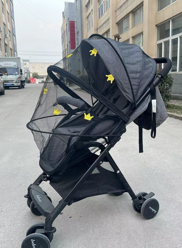 Bērnu ratiem moskītu tīkls, saliekams, pilnīga aizsardzība, pret kukaiņiem, plastmasas rāmis