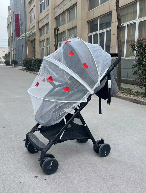 Bērnu ratiem moskītu tīkls, saliekams, pilnīga aizsardzība, pret kukaiņiem, plastmasas rāmis