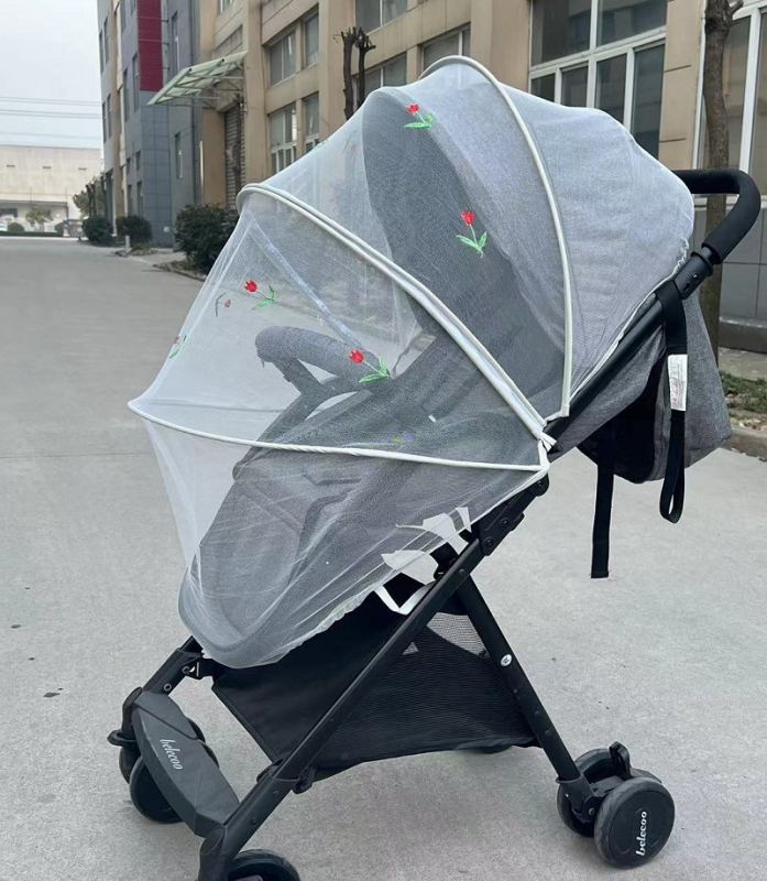 Bērnu ratiem moskītu tīkls, saliekams, pilnīga aizsardzība, pret kukaiņiem, plastmasas rāmis