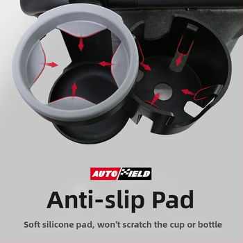 Διπλός στηριχτήρας ποτηριού για καρότσι με ράφι για μπουκάλι – ABS με επένδυση από καουτσούκ και ιμάντες webbing; 48 τεμάχια ανά κιβώτιο