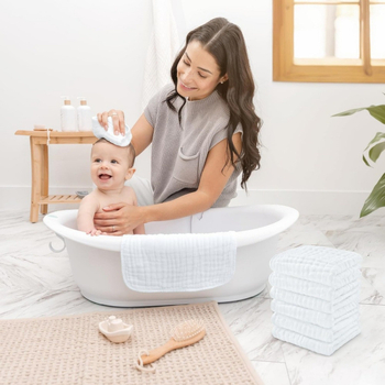 Шестслойна памучна марлева кърпа за слюни за бебета и деца, квадратна кърпа за лице и ръце