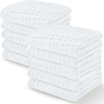 Шестслойна памучна марлева кърпа за слюни за бебета и деца, квадратна кърпа за лице и ръце