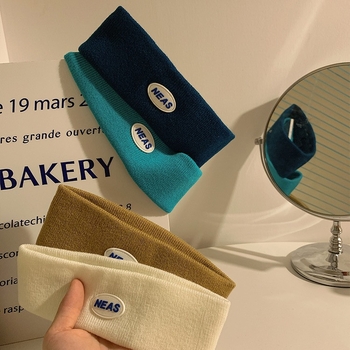 Κορδέλα για το κεφάλι από ύφασμα με γράμματα, ιαπωνικό/κορεατικό στυλ, καρό μοτίβο, SP2087